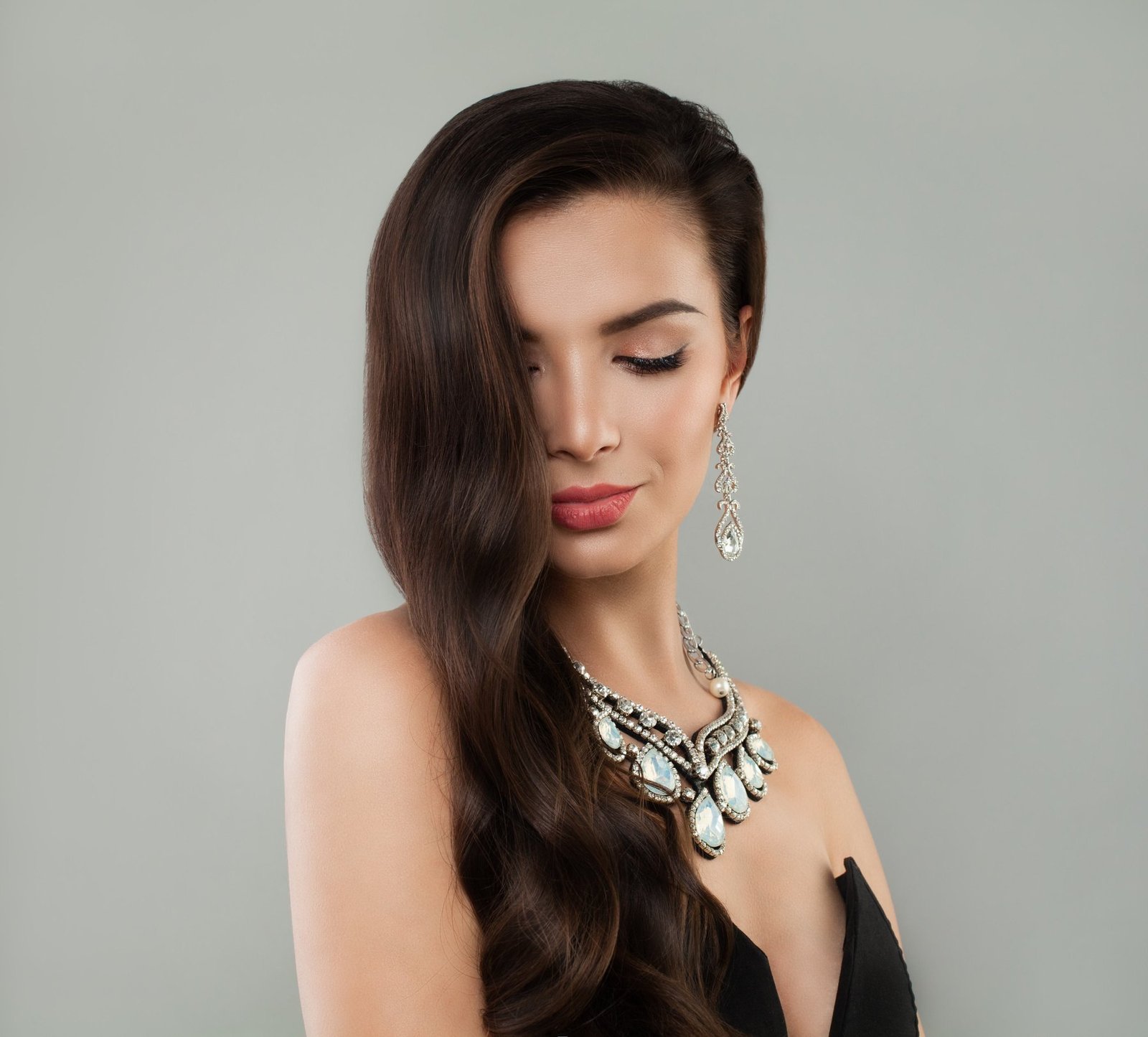 Silver statement necklace