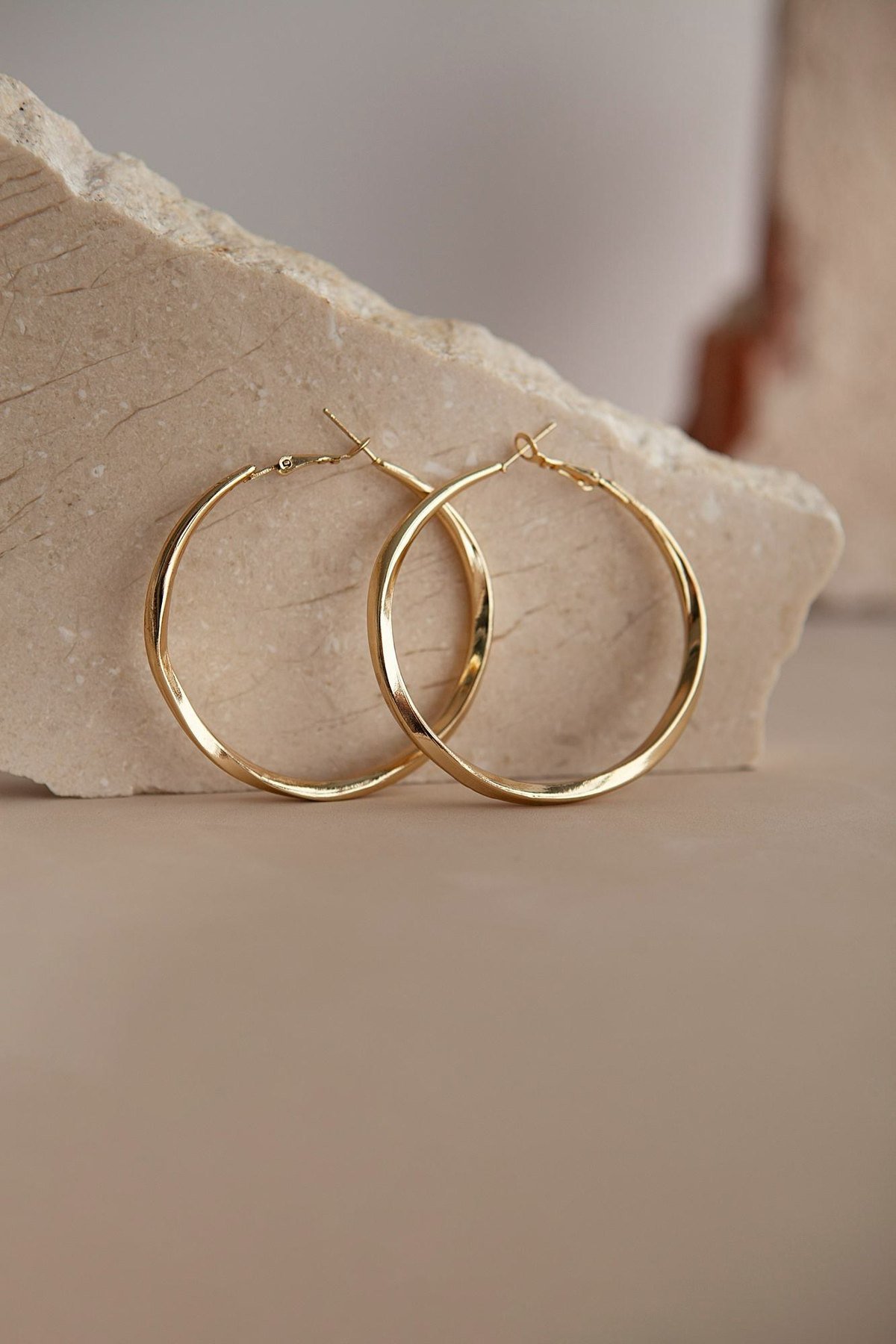 Classic gold hoop earrings